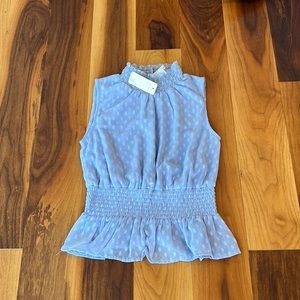 NWT! Japna Smocked sleeveless Blouse